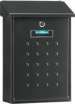 BUZON EXTERIOR INDIVIDUAL ACERO NEGRO APERTURA HACIA ABAJO ESTANCO CAPACIDAD DIN A4