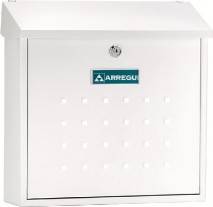 BUZON EXTERIOR INDIVIDUAL ACERO COLOR BLANCO APERTURA HACIA ABAJO CAPACIDAD 1 DIN A4